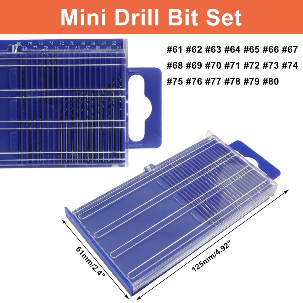 20 Pcs Mini Micro Drill Bit Set, HSS Metric Tiny Drill Bits Shank Twist Drill...