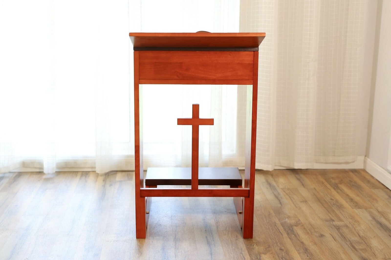 prayer bench stool table chair Padded Kneeler Shelf folding wooden church new