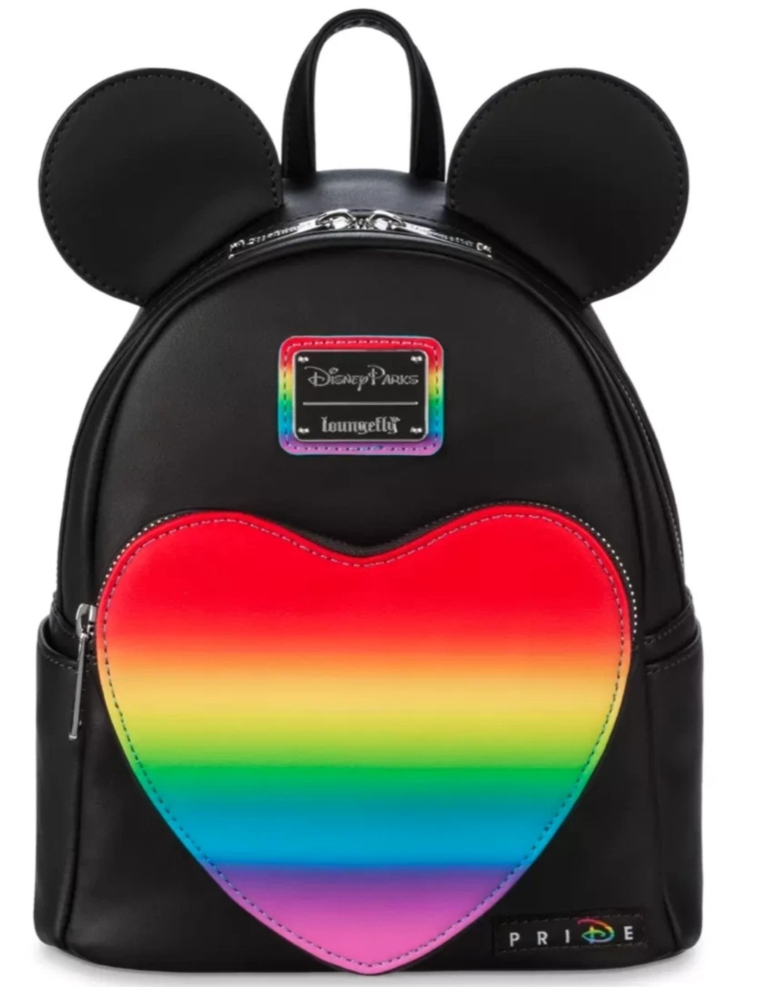 Disney Parks Loungefly Pride Collection Pair Mickey Mini Backpack Rainbow Heart