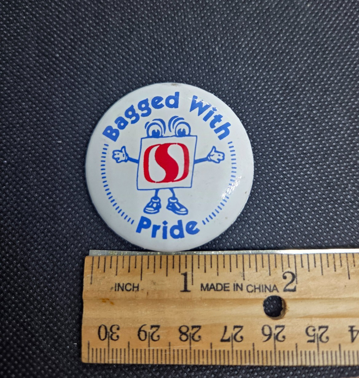 Vintage Safeway Bagged with Pride Pinback Button