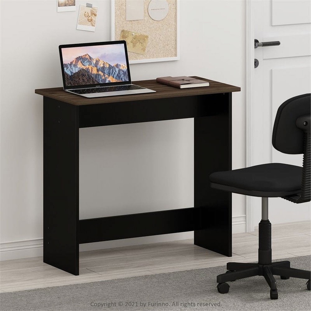 Simplistic Study Table Columbia Walnut W Space Saving & Sturdy Construction