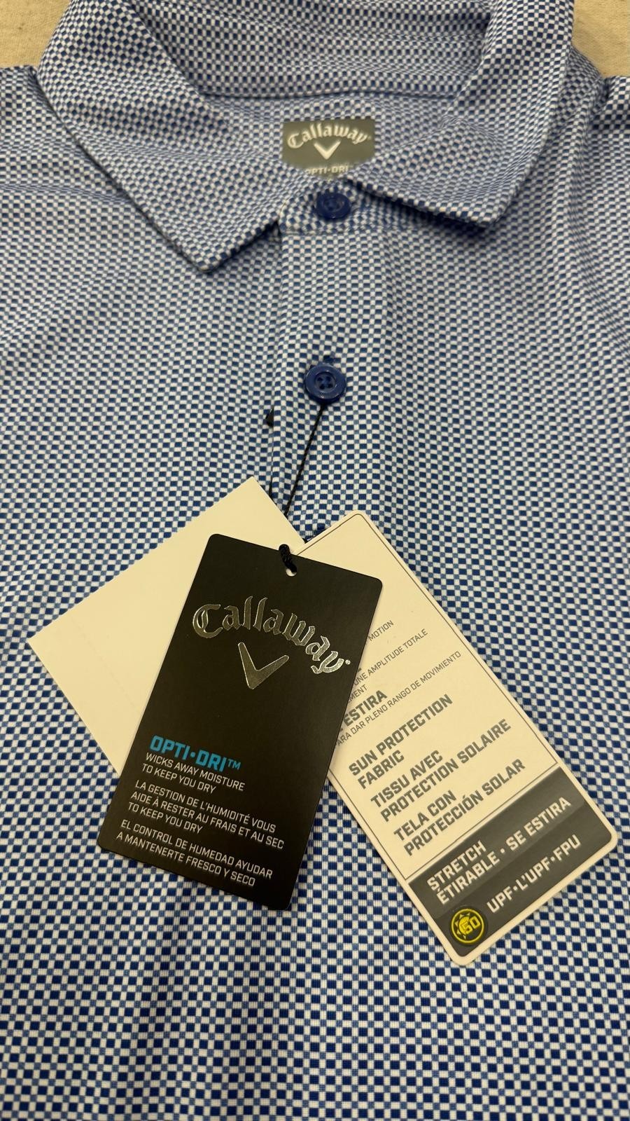 Callaway Opti-Dri Men's Blue Golf Polo Shirt Size M Lightweight
