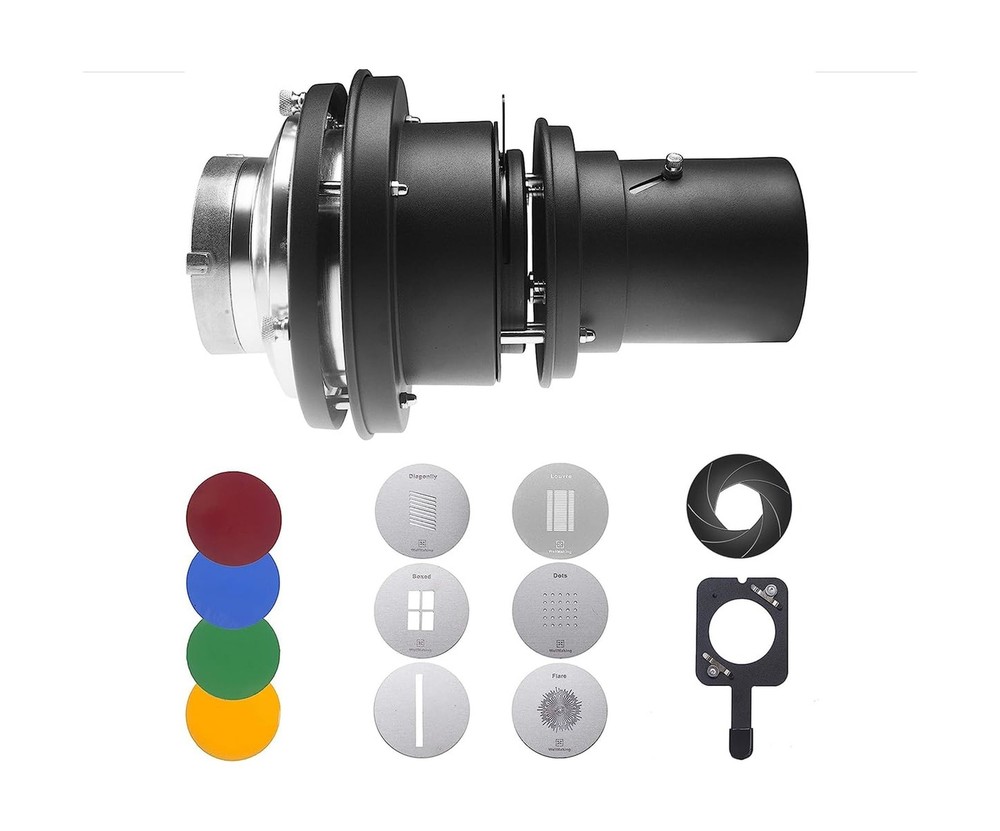 Wellmaking Bowens Mount Optical Snoot Conical, Flash Projector Attachment, Sp...
