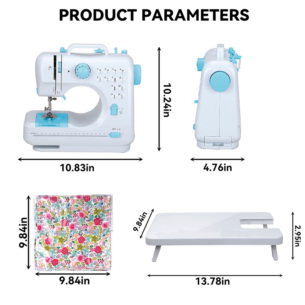 Portable Sewing Machine for Beginners with Full Kit & Extension Table