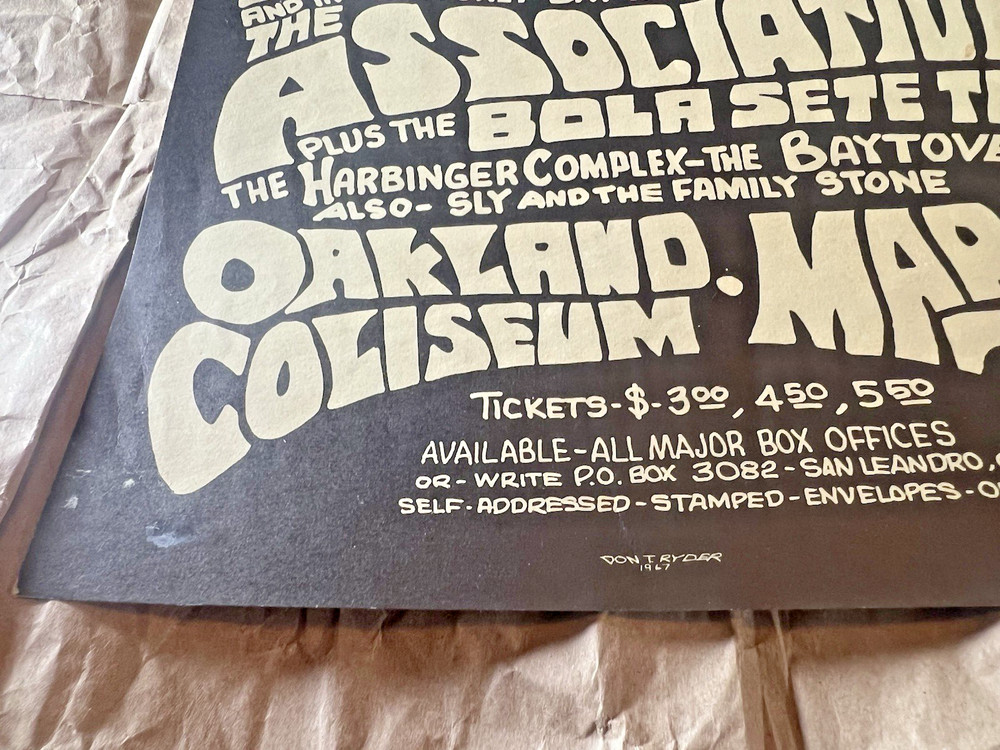 Eric Burdon/ Animals / Assocaition / Sly Stone - Original 1967 Handbill March 25