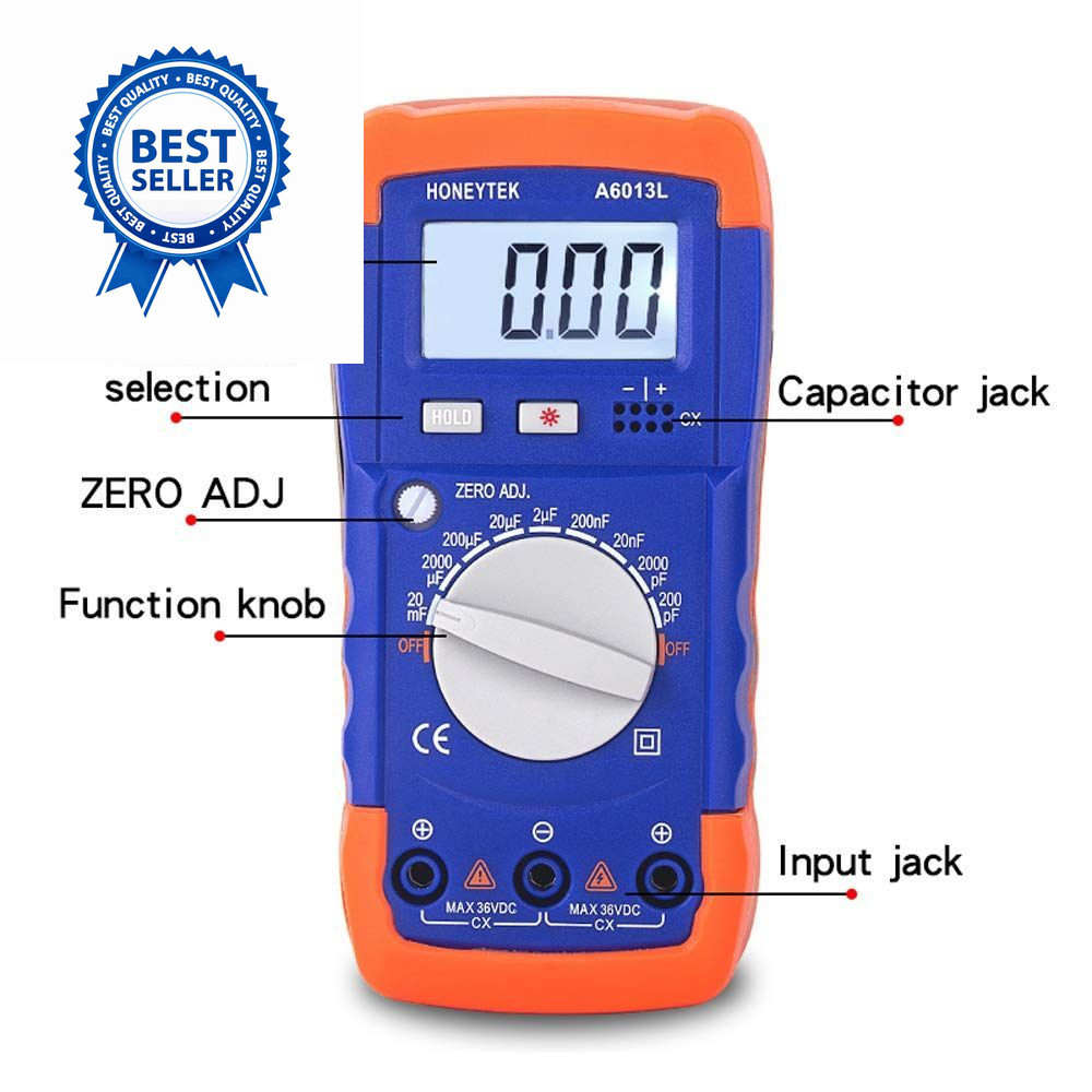 Honeytek A6013L Capacitor Tester Black