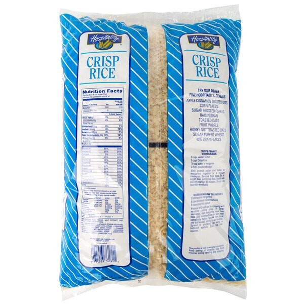 Crisp Rice Cereal Breakfast Baking Dry Crispy Texture Mild Taste 4 Case 35 oz.