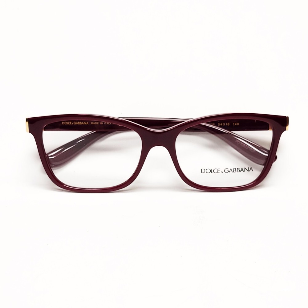 Dolce & Gabbana DG5077 Eyeglass Frames Rectangular Eyewear Bordeaux 54-16 140mm