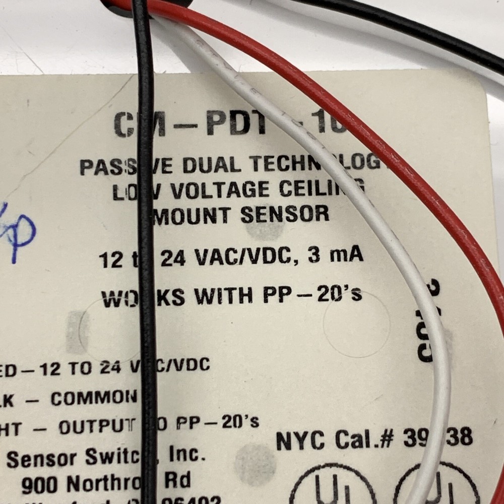 Sensor Switch CM-PDT-10 Passive Dual Technology Low Voltage Ceiling Mount Sensor
