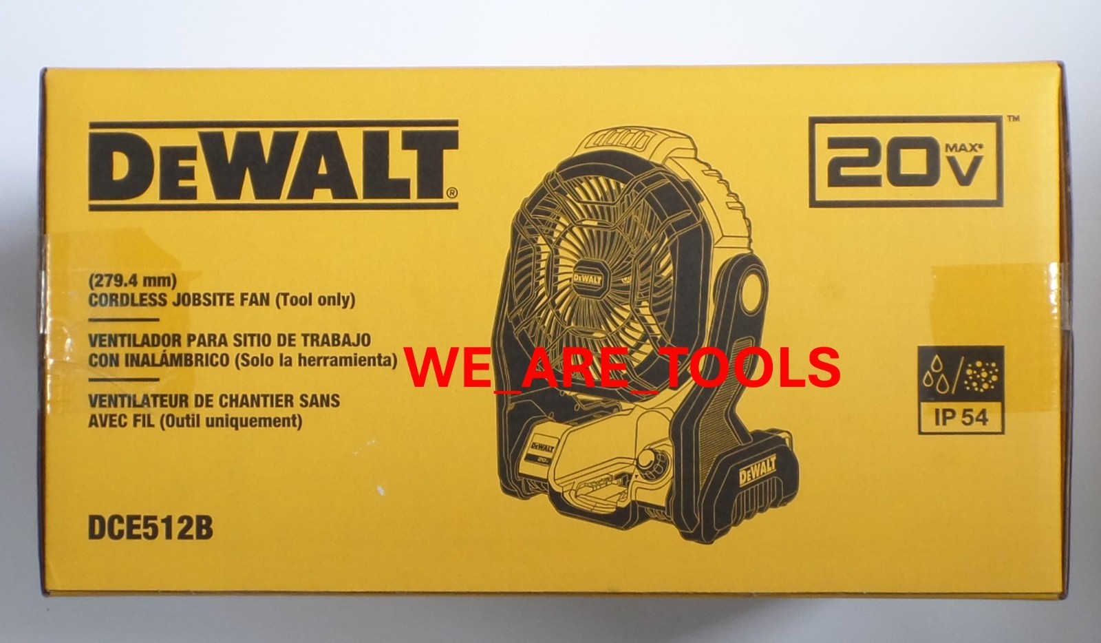 DEWALT DCE512B Cordless Jobsite Fan 650 CFM 11" FAN 20V 20 Volt Cordless