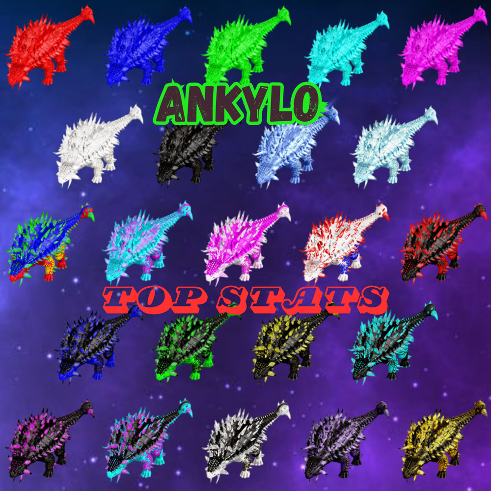 Ark Survival Ascended PVE  Ankylosaurus  TOP STATS
