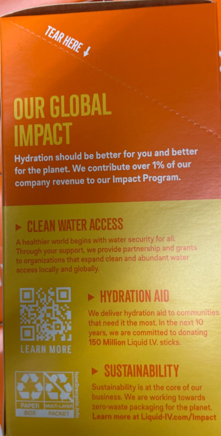 Liquid IV Tangerine Immune Support 96 packets. Best By October 2027