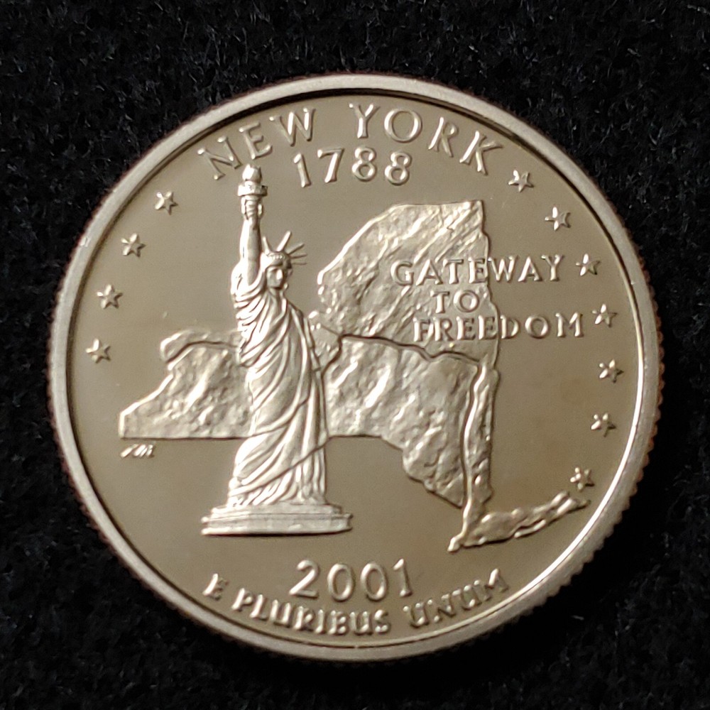 2001-S New York State Clad S Proof Quarter uncirculated