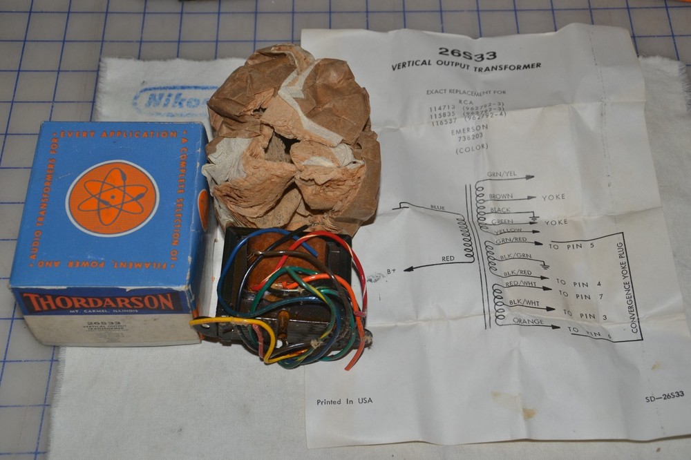 NOS NIB Vintage Thordarson 26S33 Vertical Output Transformer