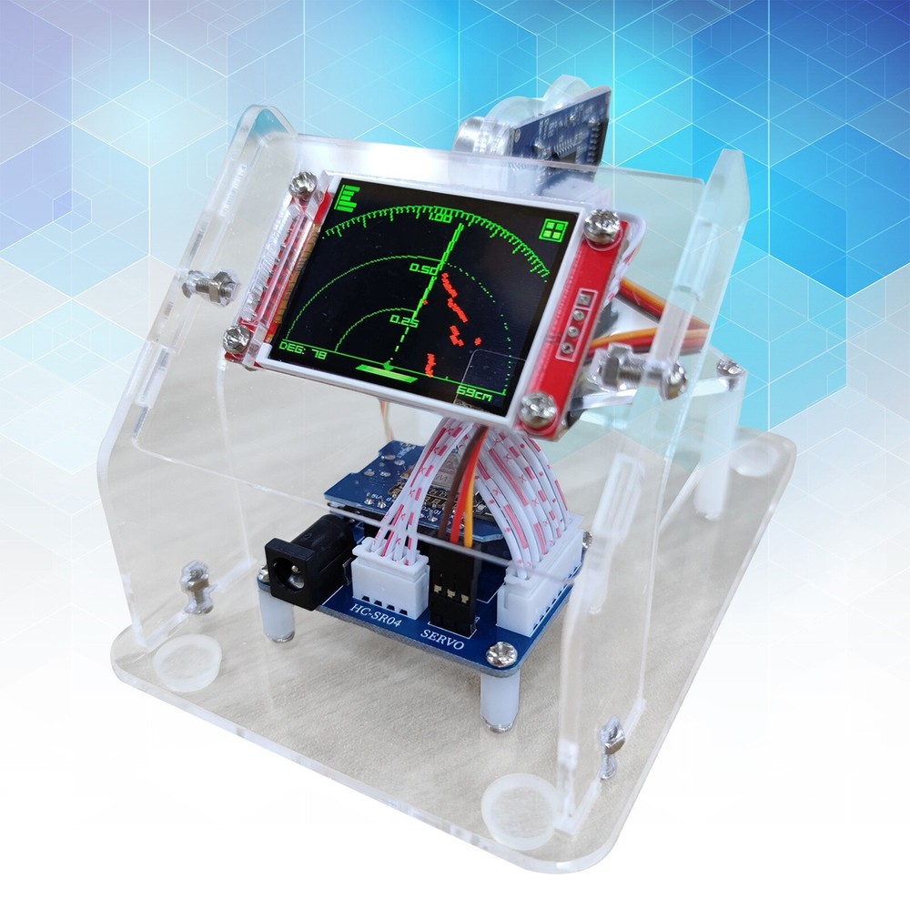 Mini Ultrasonic Radar & 1M Motor Range Program Education for Arduino Starter Kit