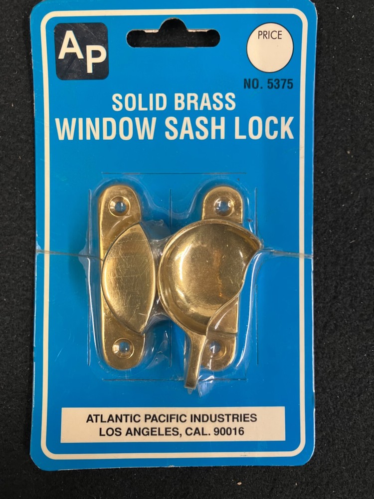 AP SOLID BRASS WINDOW SASH LOCK NO.5375, NEW, SEALED