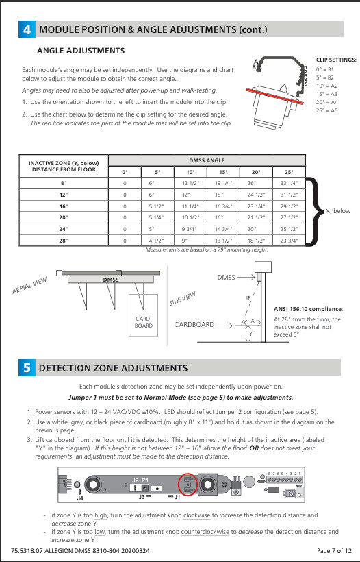 LCN 8310-804 Door Mounted Safety Sensor