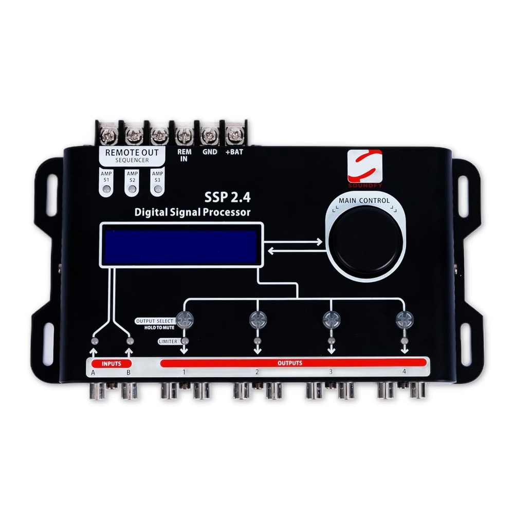 DSP & EQ System - 12 Presets, Built-in Crossover