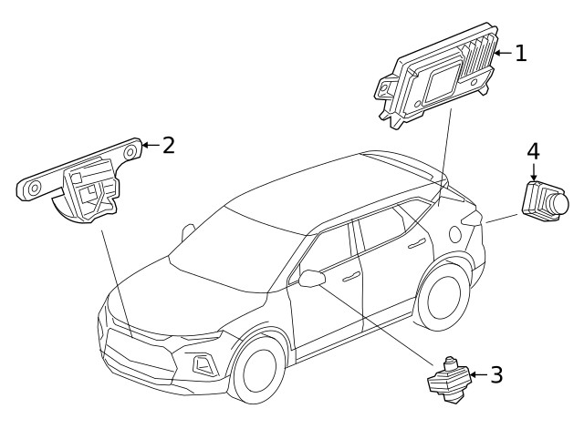 Genuine GM Front View Driver Information Camera 84721332