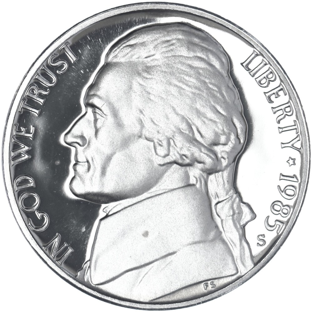 1985 S Jefferson Nickel Gem DCam Proof