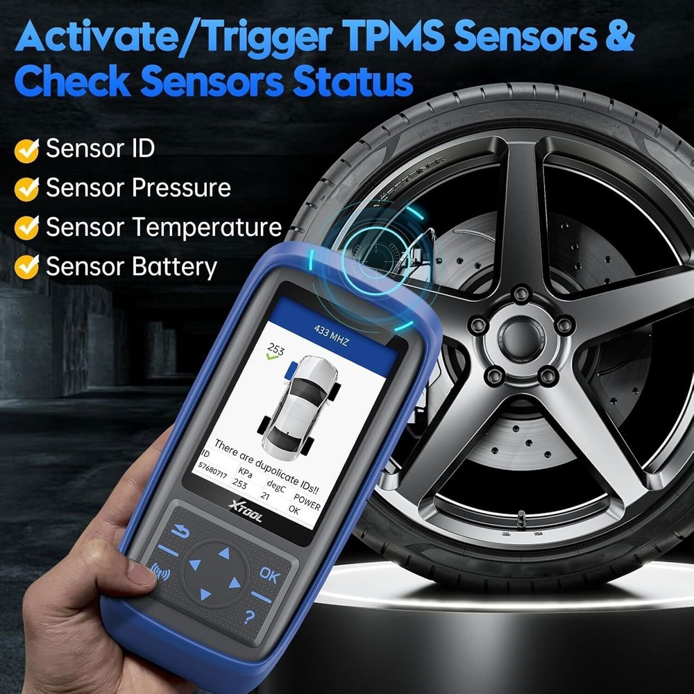 XTOOL TP150 TPMS Program TS100*4 Relearn Reset Activate Universal Tire Sensor