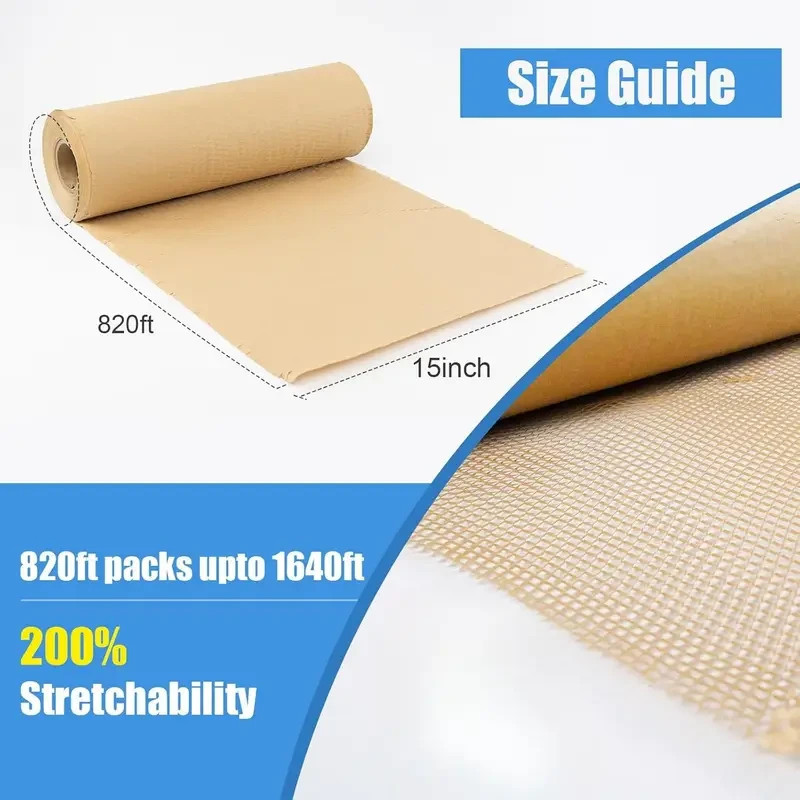 Honeycomb Paper 15" x 820 Ft Packing Paper Cushioning Wrap Packaging shipping