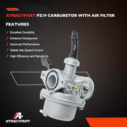 PZ19 Carburetor Compatible with 50cc 70cc Carburetor with Throttle Handle Grips