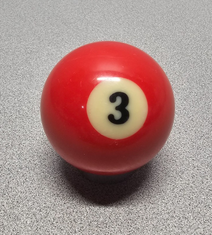 VTG Replacement Billiard Pool Ball 2 1/4" Diameter Standard # 3 Solid Red*