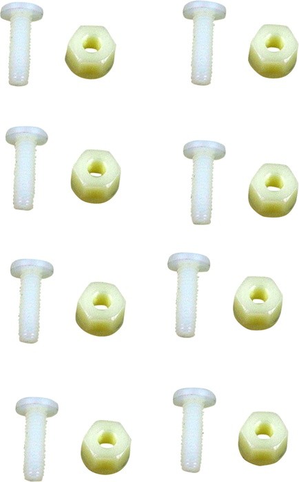 Zero Gravity Nylon Windscreen Fastener Kit White 8 Pack