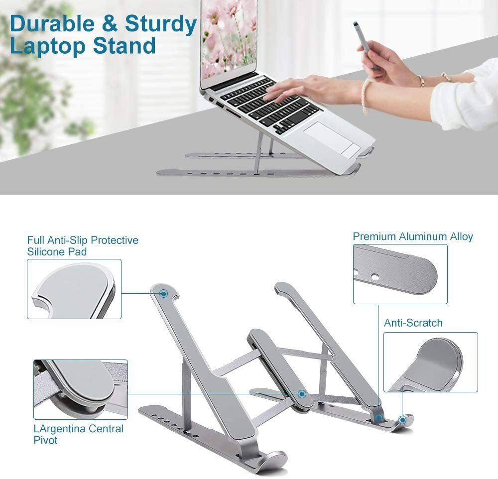 Laptop Stand Holder Portable Computer Stand Desktop Holder Mount Foldable Riser
