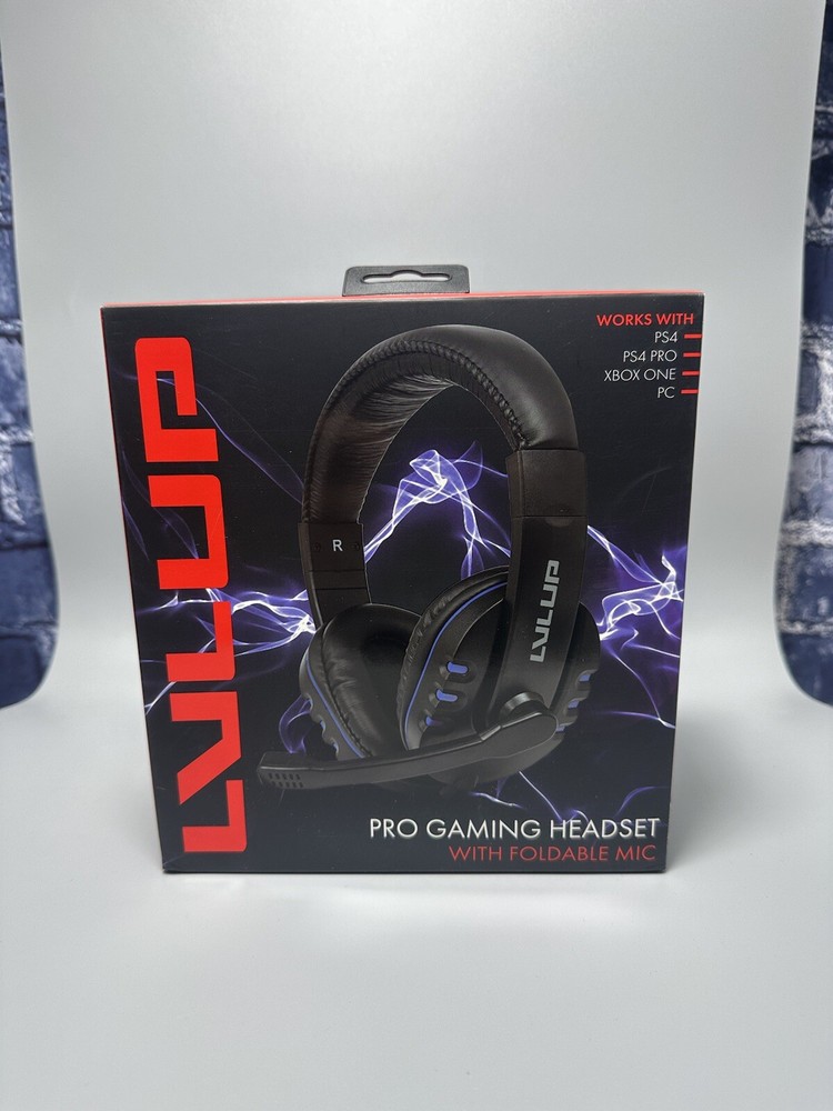LVLUP PRO GAMING HEADSET w/ Foldable Mic - PS4, PS4 PRO, XBOX ONE, PC