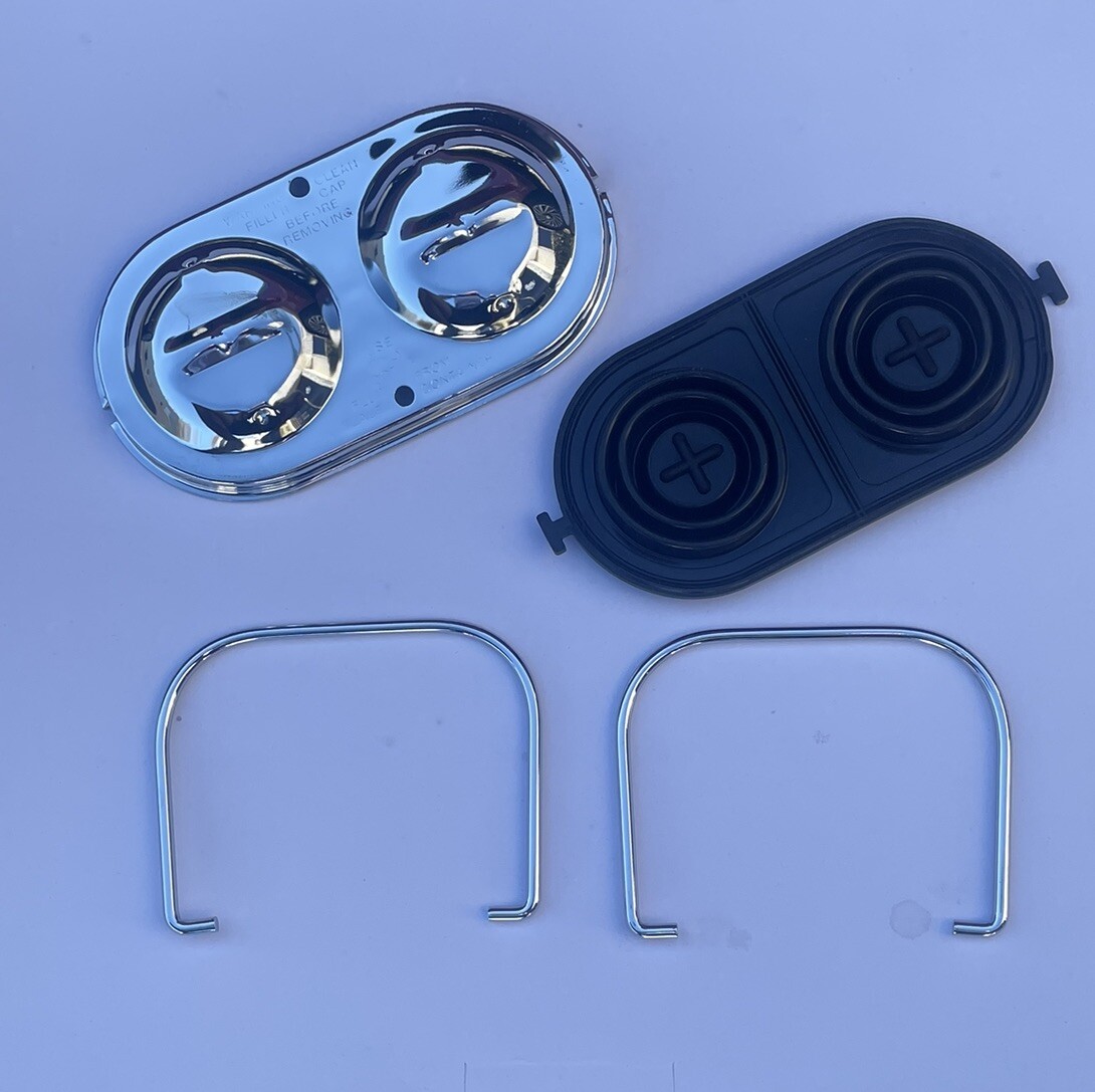 67-82 Chrome GM Brake Master Cylinder Top Hold Down Bail cover lid clamp