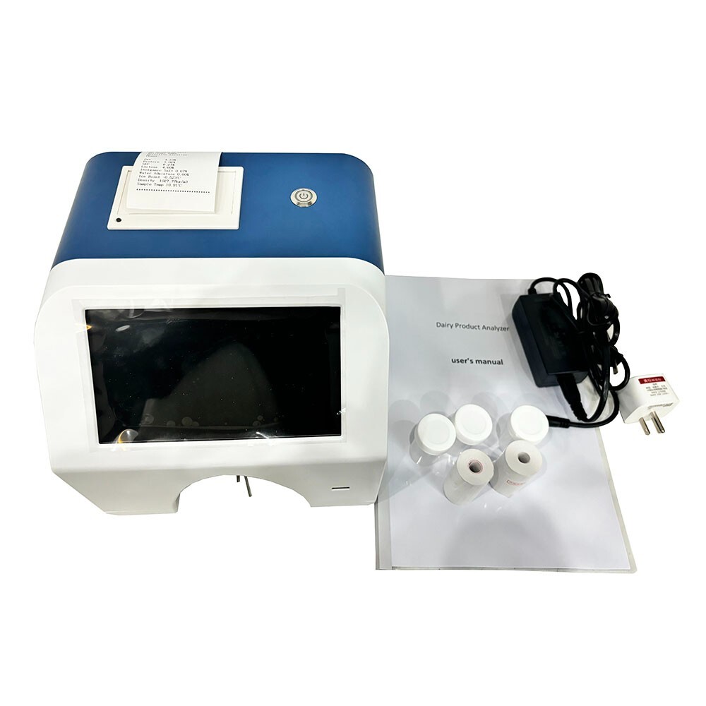 Touch Screen Milk Analyzer with 9 Test Items Thermal Printer 7-inch Touch Screen