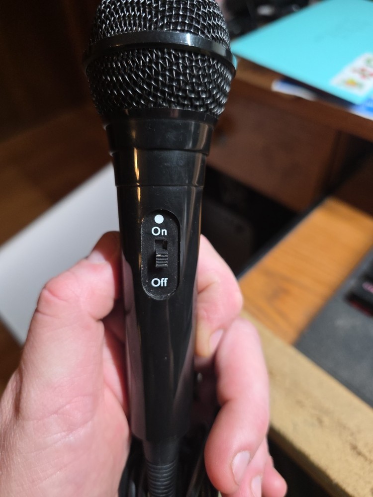 Singing Machine Wired Microphone Replacement Dynamic Karaoke Handheld 10ft Cord