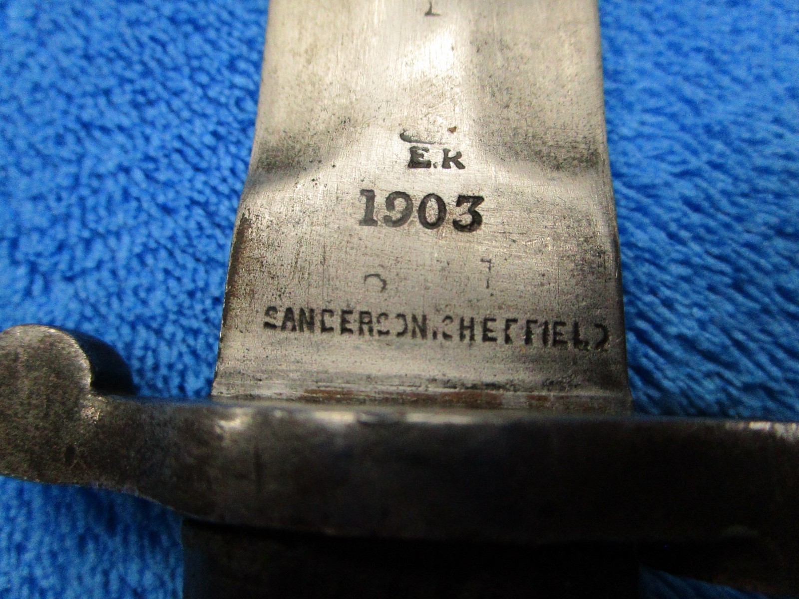 RARE ORIGINAL WW1 M1903 SMLE BRITISH BAYONET MADE BY SANDERSON SHEFFIELD