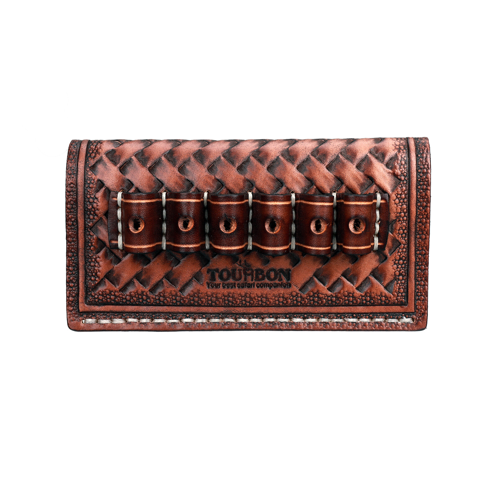 TOURBON 6 Rounds Leather .38/.357/44 Mag Rifle Ammo Belt Holster Slide Gift US