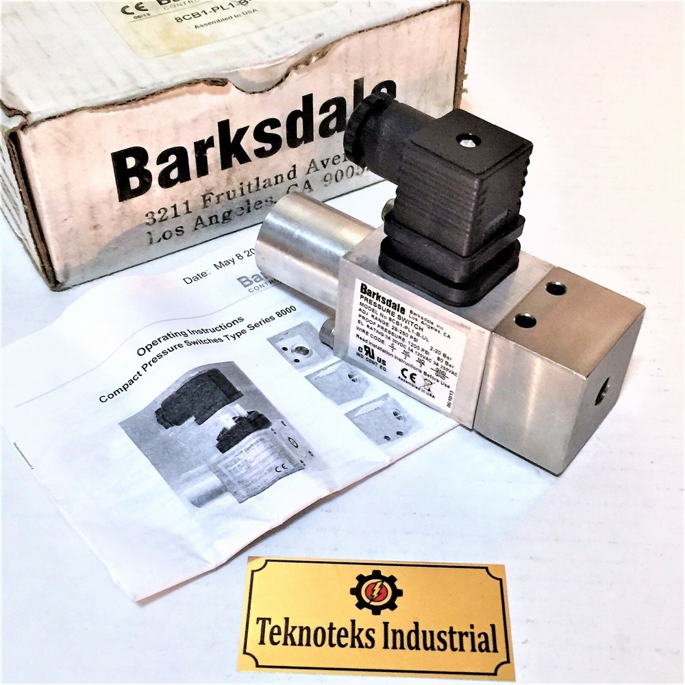 BARKSDALE 8CB1-PL1-B-UL PRESSURE SWITCH 29-250PSI