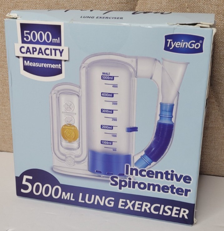 Breathing Exercise Device for Lungs Deep Breathing, Incentive Spirometer 5000ml