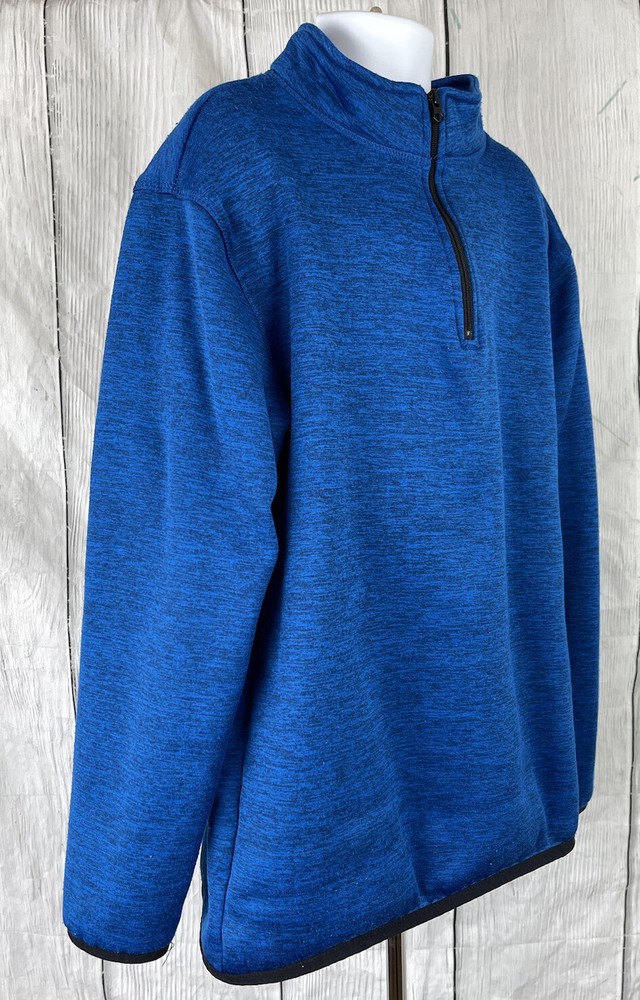 Xersion Boys Medium 10/12 Long Sleeve Half Zip Blue Pull Over Sweatshirt