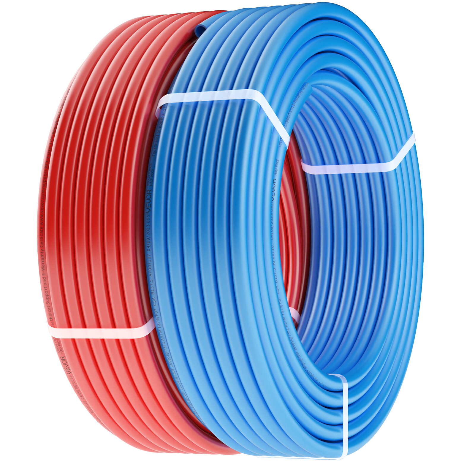 VEVOR 1/2” 2x100ft Blue & Red PEX-A Tubing/Pipe for Potable Water with Cutter
