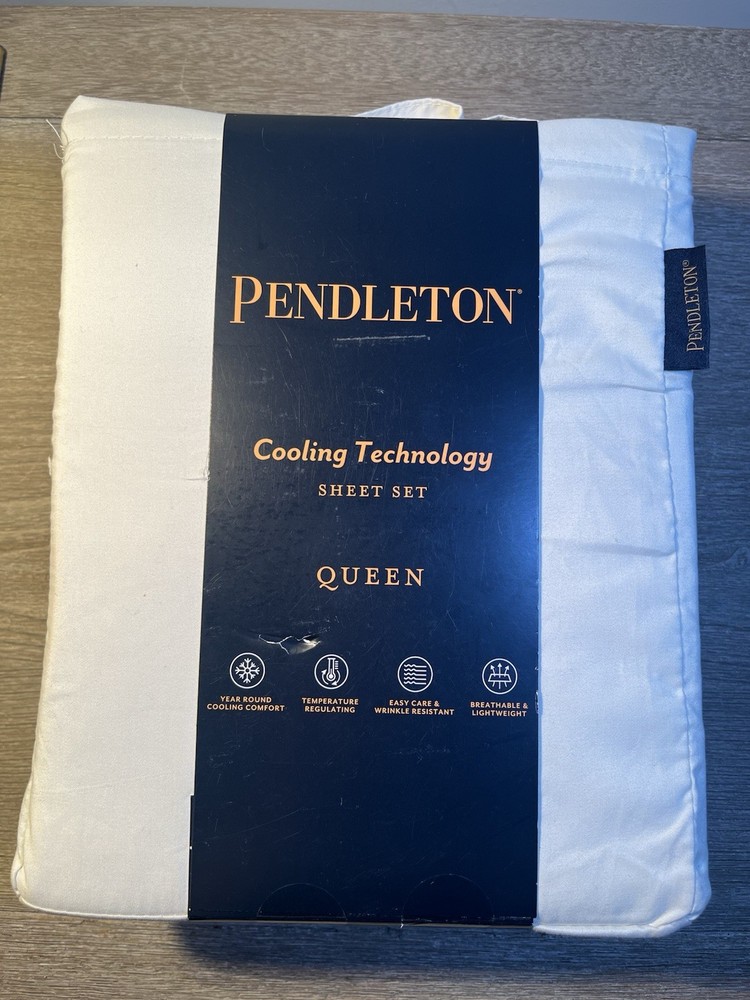 Pendleton Queen Size Cooling Technology Bed Sheet Set Marshmallow Ivory NWT