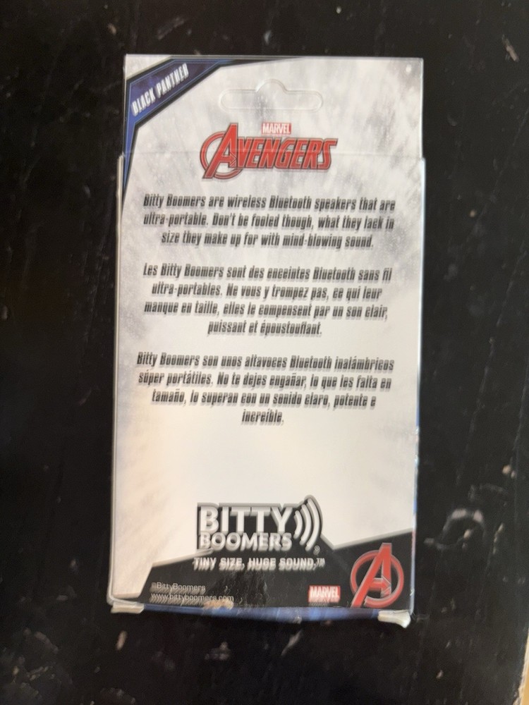 Bitty Boomers Black Light Black Panther Bluetooth Mini Speaker