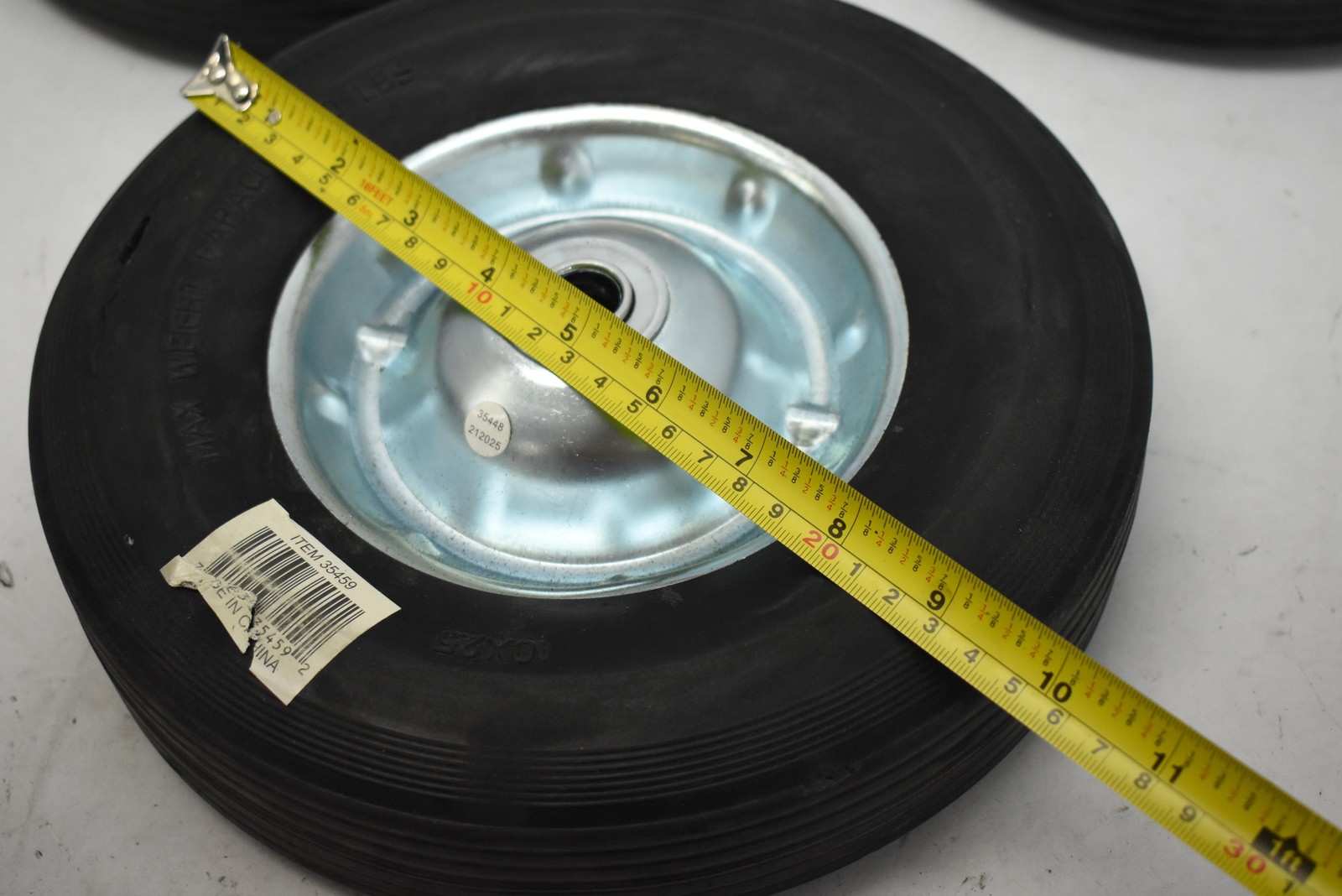 1- 10x2.5 Solid Rubber Wheel Tire 5/8 Bore Hard Snow Blower Dolly Cart