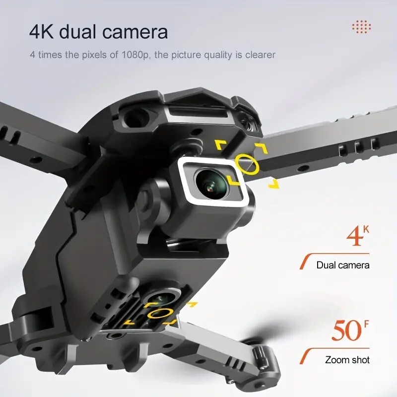 Mini Drones With 4K HD Dual Camera. WIFI Camera Foldable Quadcopter.