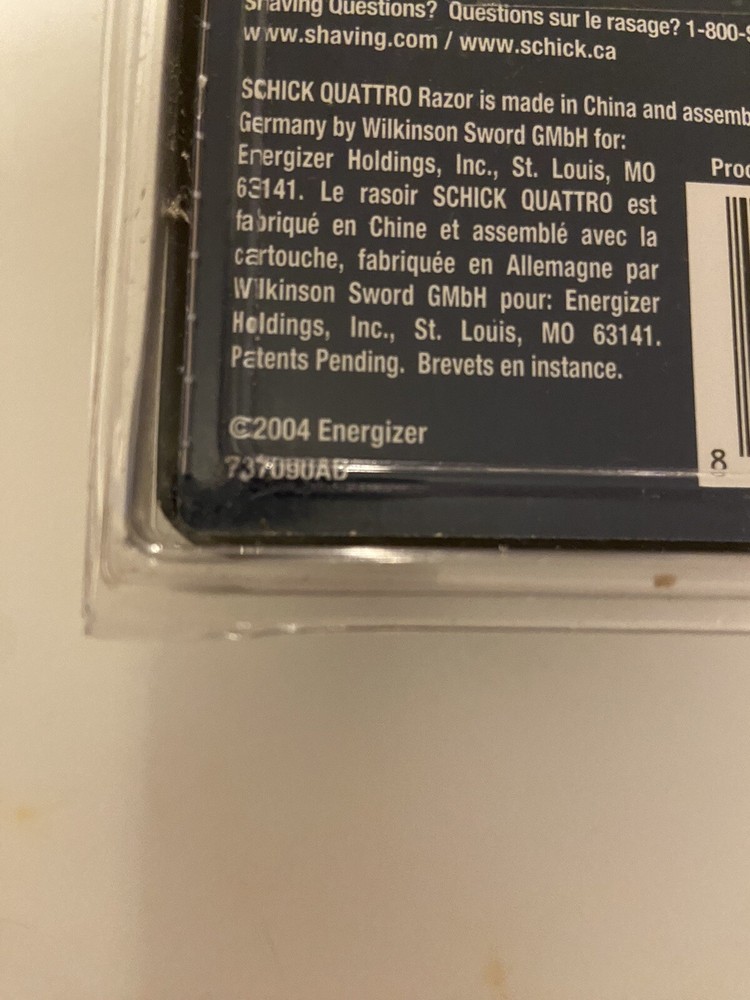 Schick Quattro Razor Blade 2004