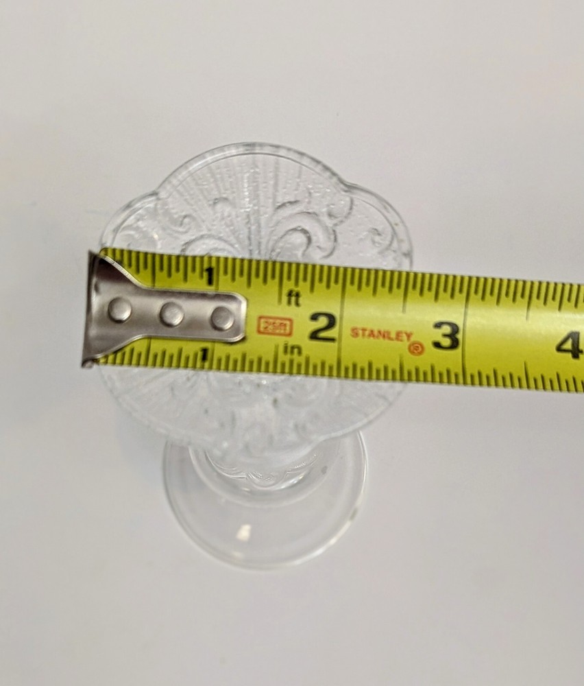 Vintage Patterned Glass Candle Holders