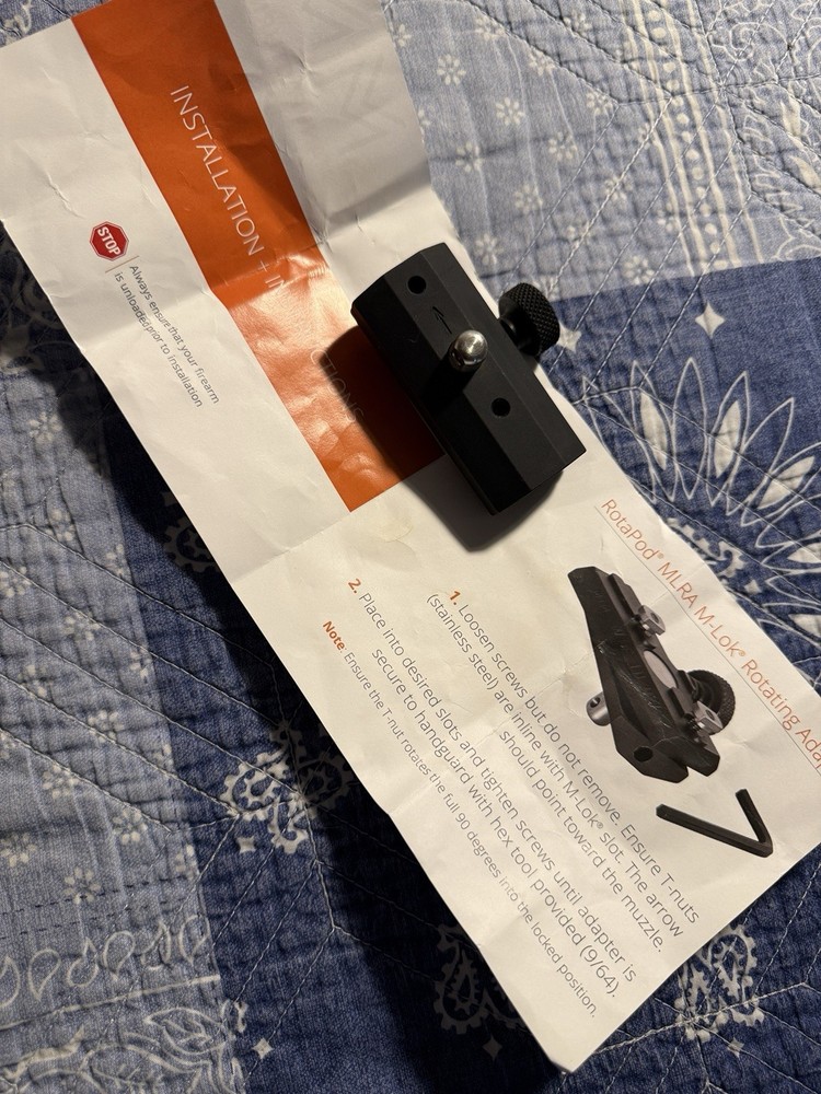 M-LOK Bipod Mount Adapter Compatible with Harris Sling Stud