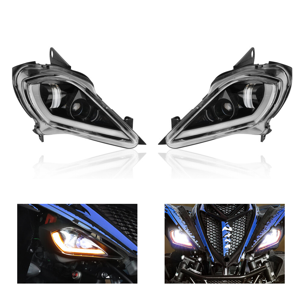 For 2006-2024 YAMAHA YFZ 450 RAPTOR 350 700 700R LED Headlights Set Head Lamps