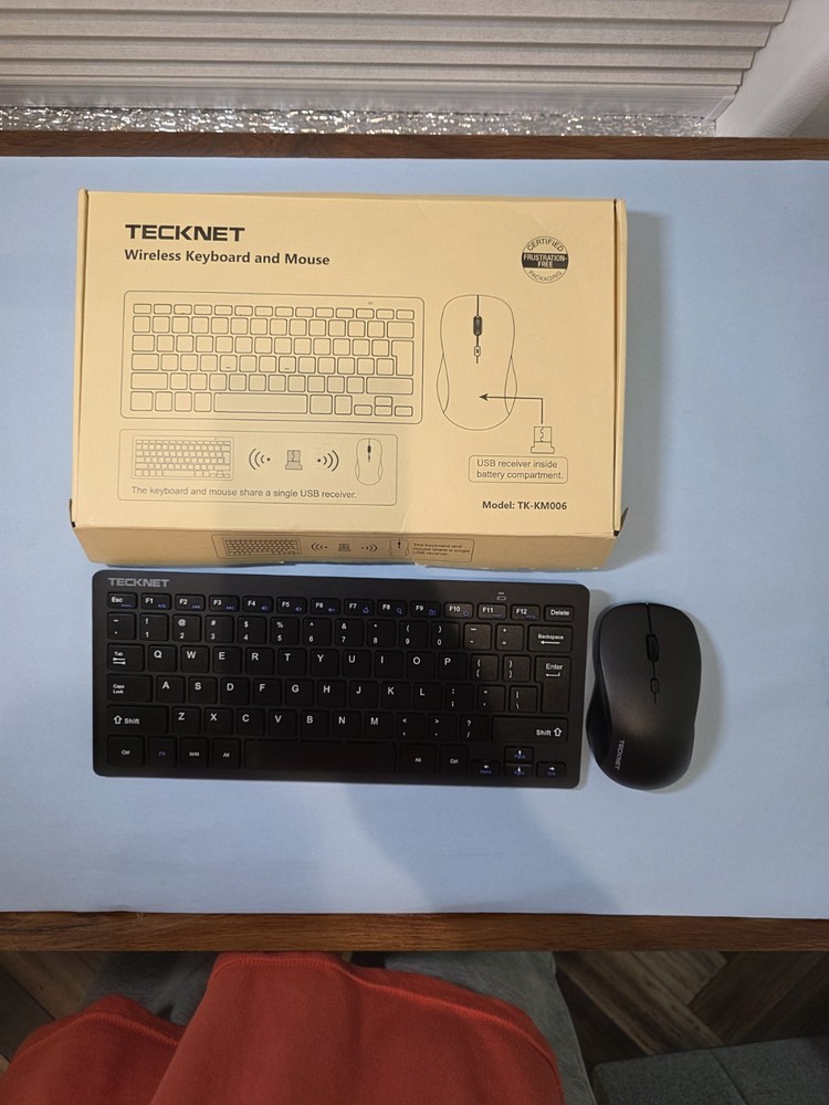 TECKNET Wireless Keyboard and Mouse Combo – USB Receiver – Model TK-KM006