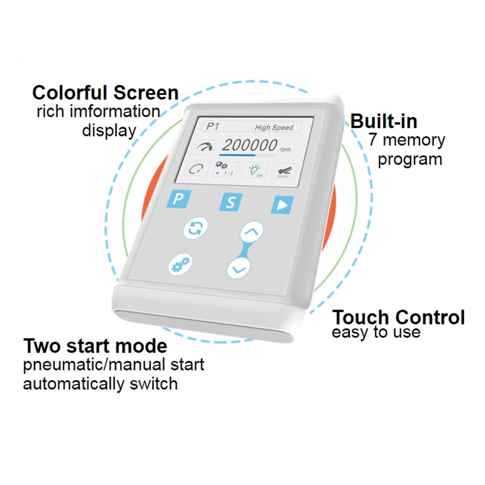 COXO Dental Electric Motor C PUMA INT+ LED Handpiece Brushless Built-in 1:5 NSK